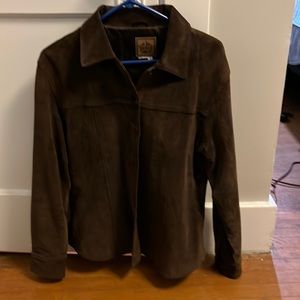 AMi woman’s large suede button down shirt excellent condition no flaws